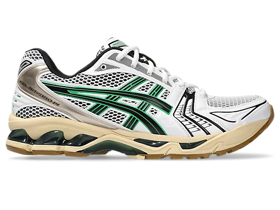 Asics - GEL-Kayano 14 in White/Hinoki Beige