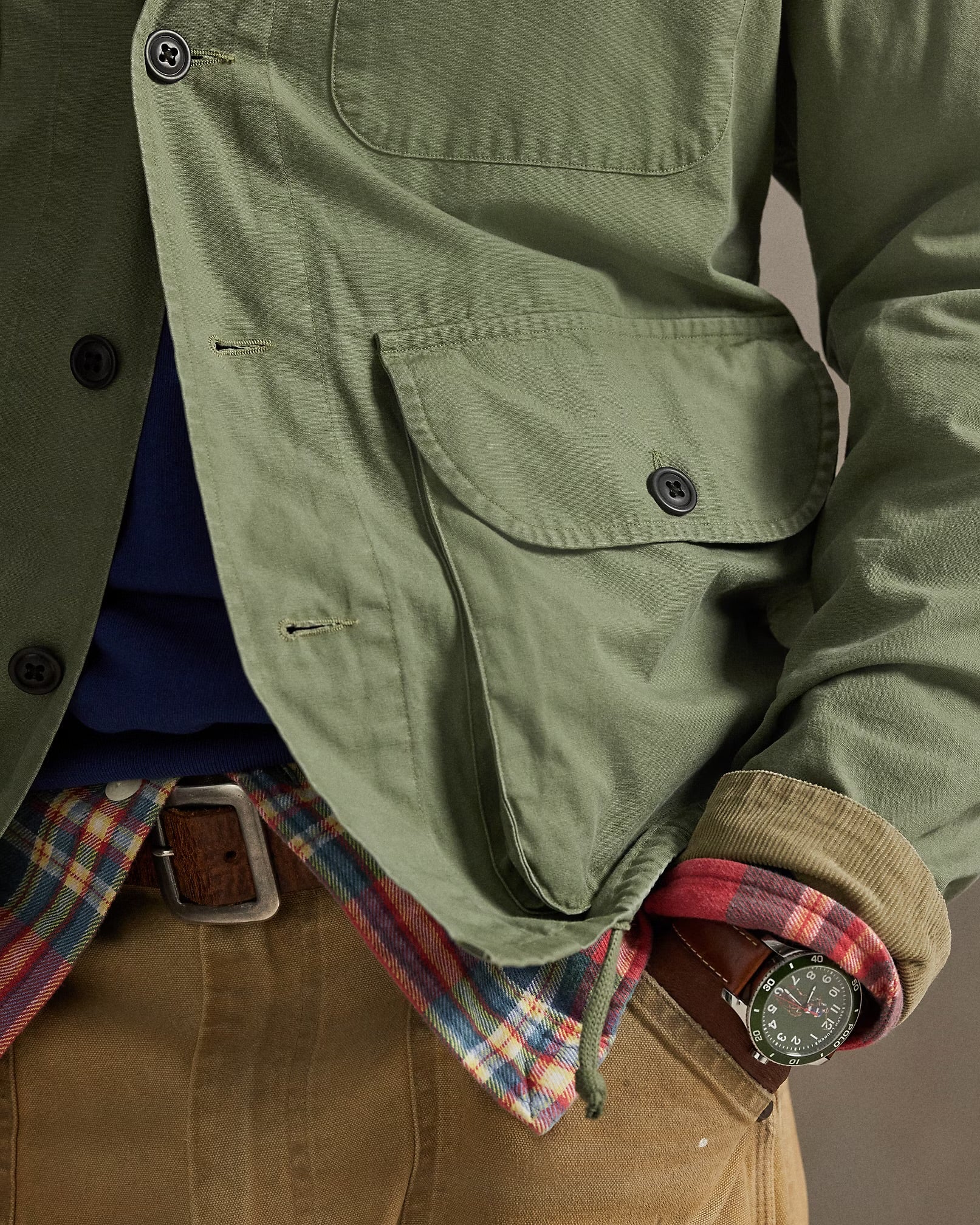 Polo Ralph Lauren - Cotton Canvas Overshirt in Olive