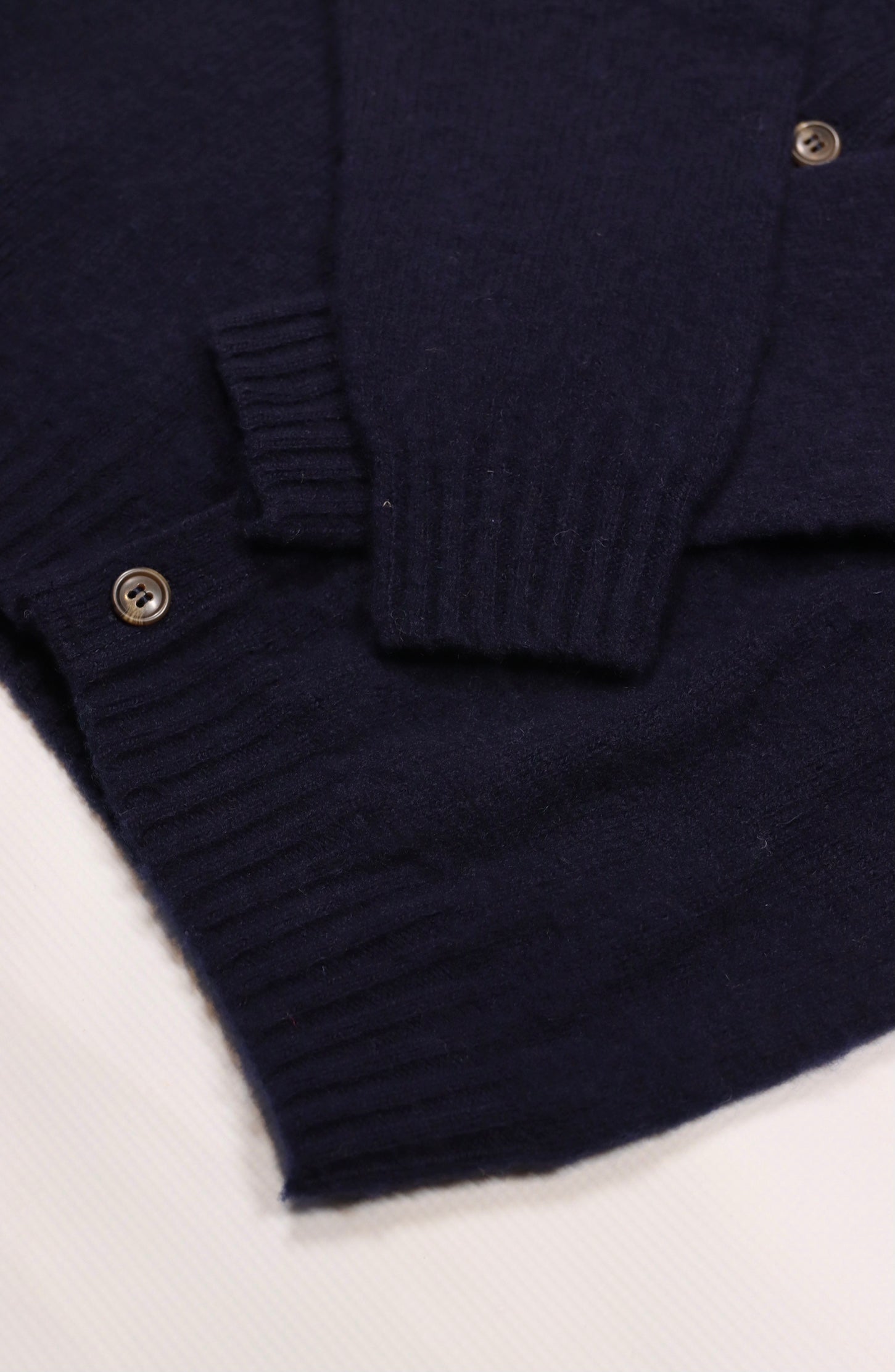 Harley of Scotland- Shaggy Cardigan in New Navy