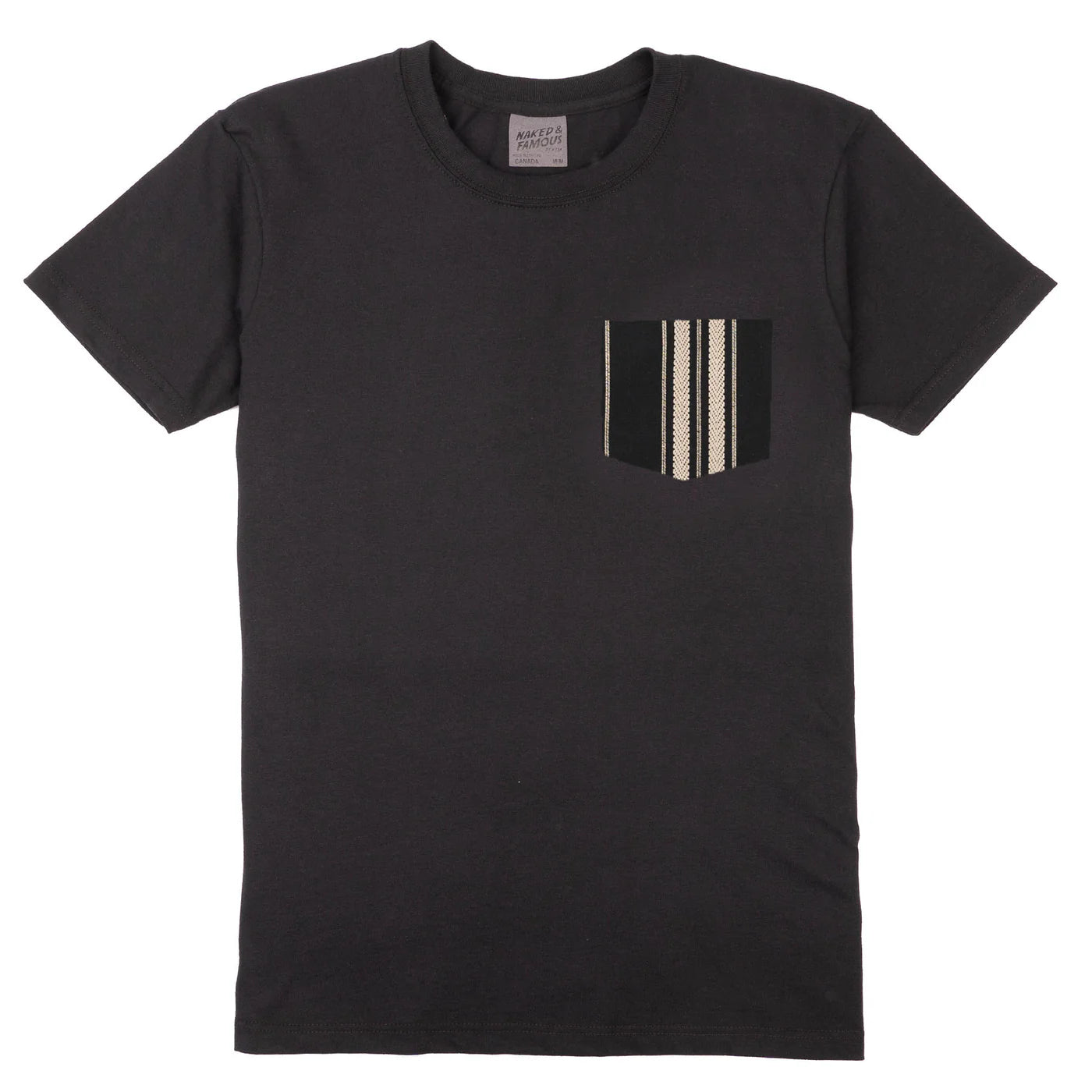 Naked & Famous - Pocket Tee in Black + Dobby Bands