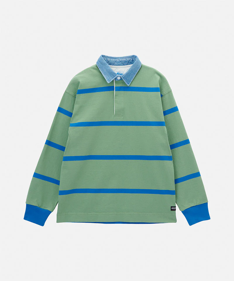 Gramicci - Langdon Rugby Shirt Olive/Blue