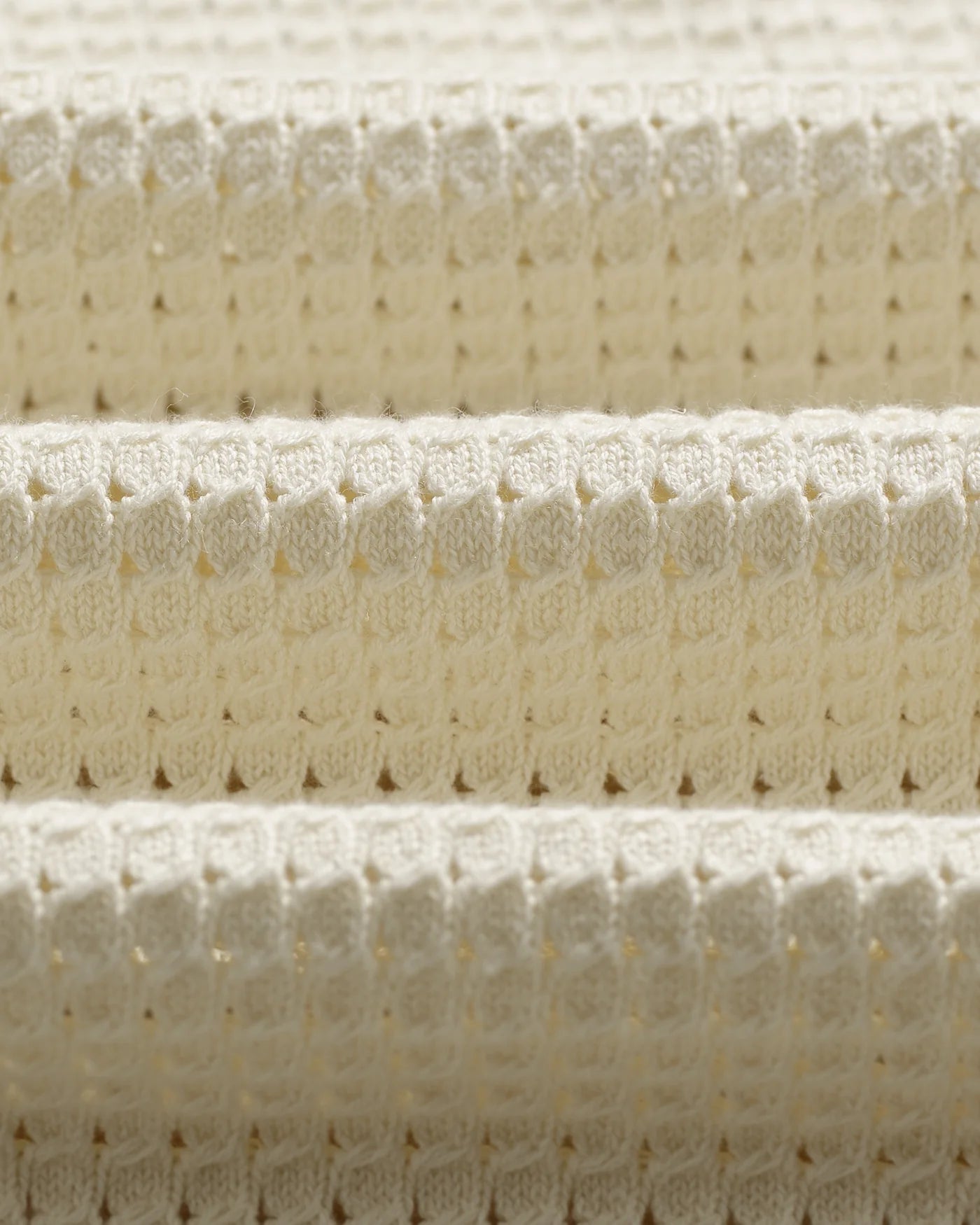 Wax London - Belle Tipped Pointelle Polo Shirt in Ecru