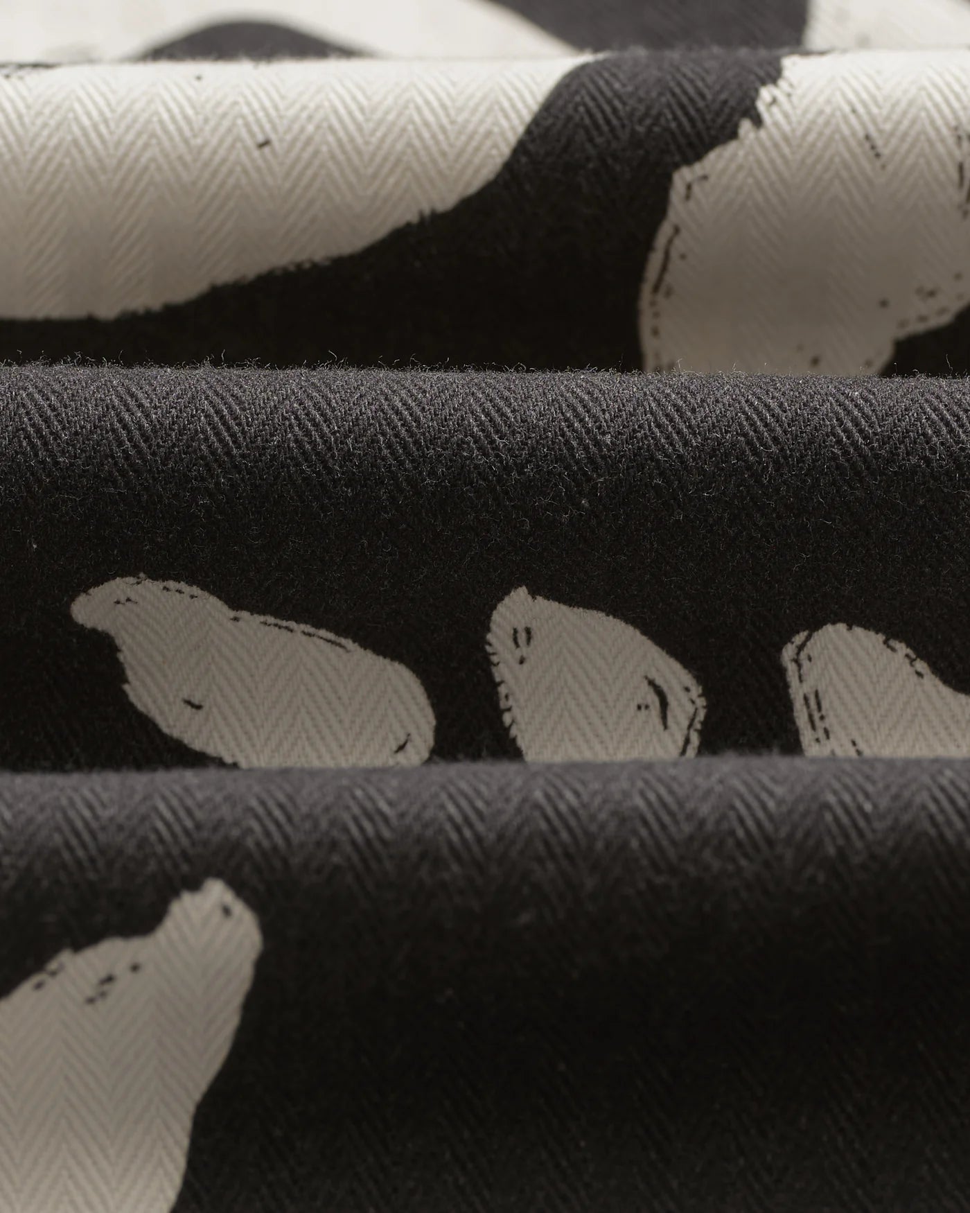 Wax London - Jay Printed Cotton Chore Jacket in Black And Ecru