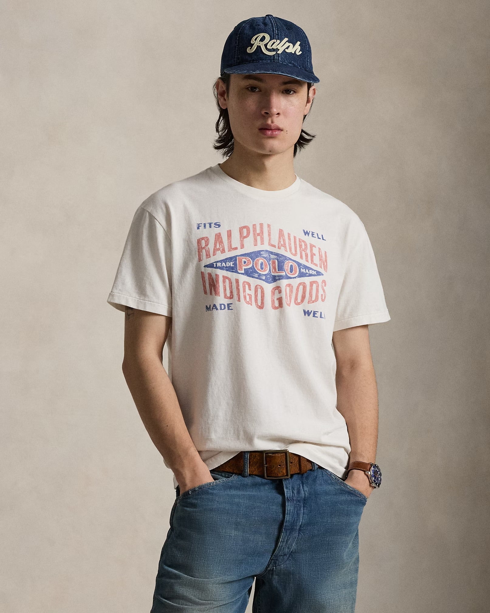 Polo Ralph Lauren - Classic Fit Jersey Graphic T-Shirt in Nevis White