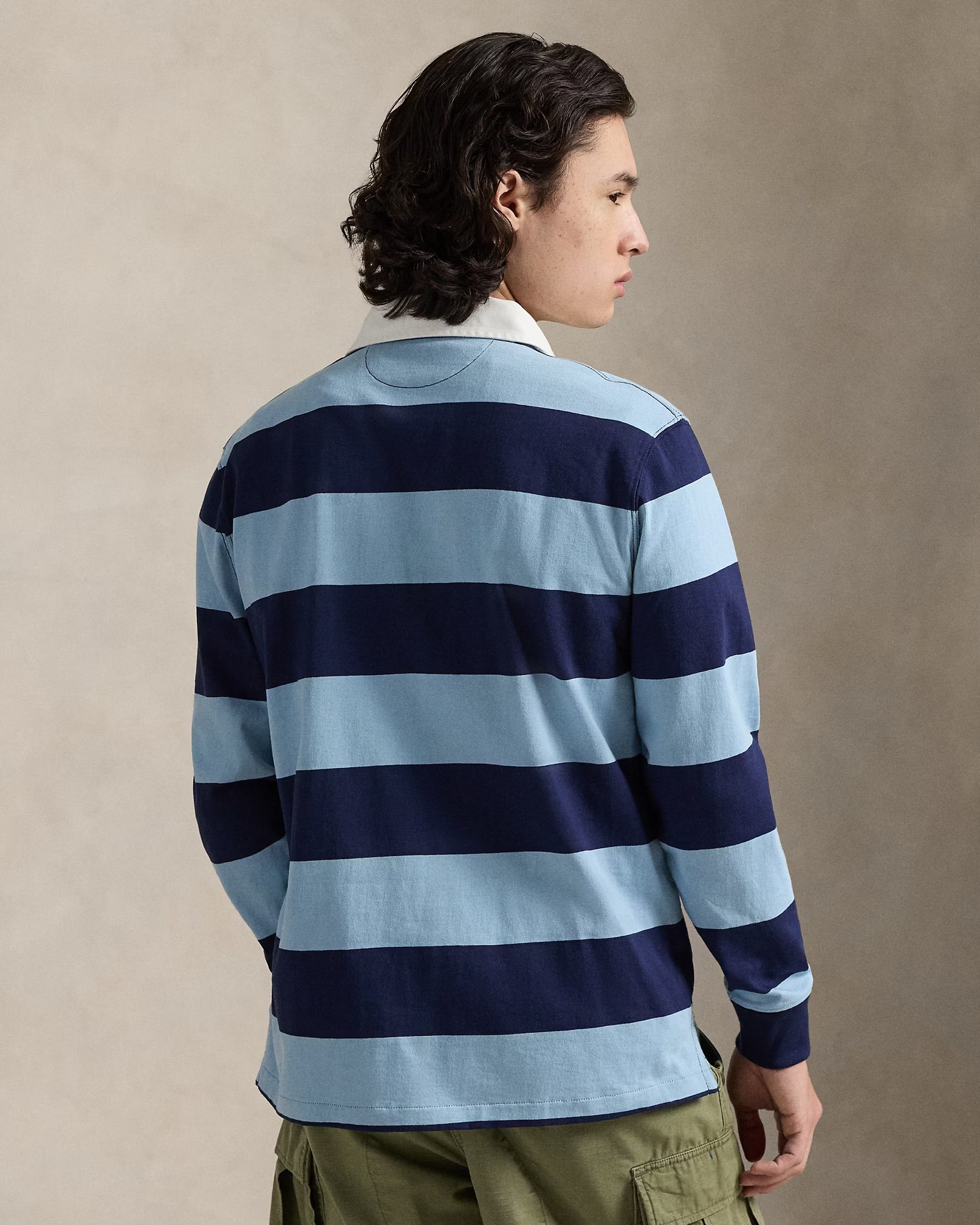 Polo Ralph Lauren - The Iconic Rugby Shirt in Powder Blue and Newport Navy