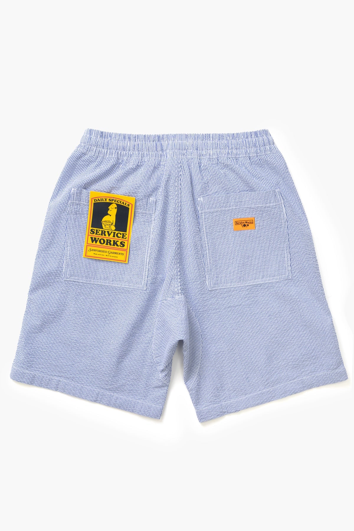 Service Works - Seersucker Chef Short in Navy Stripe