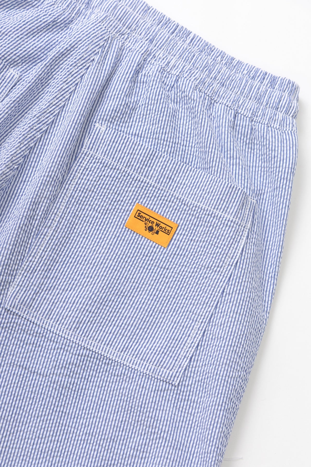 Service Works - Seersucker Chef Short in Navy Stripe
