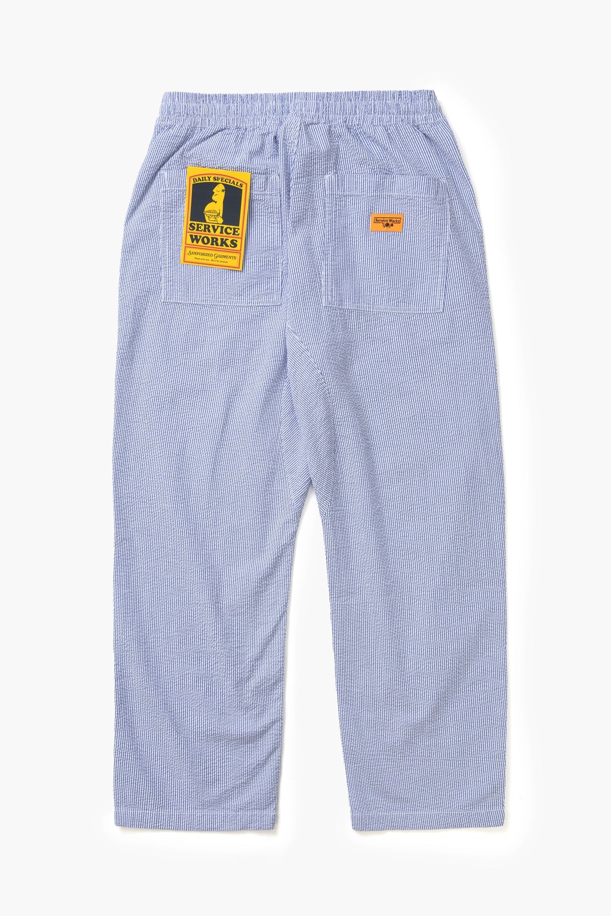 Service Works - Seersucker Server Suit in Navy Stripe