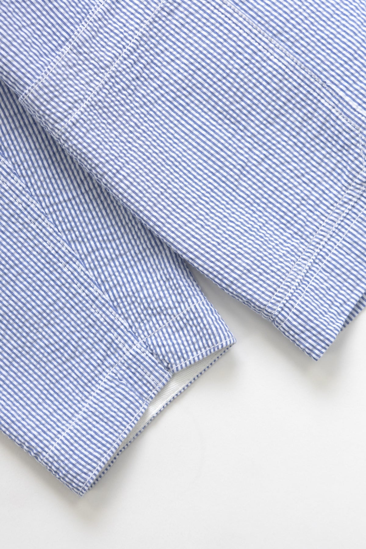 Service Works - Seersucker Server Suit Jacket in Navy Stripe