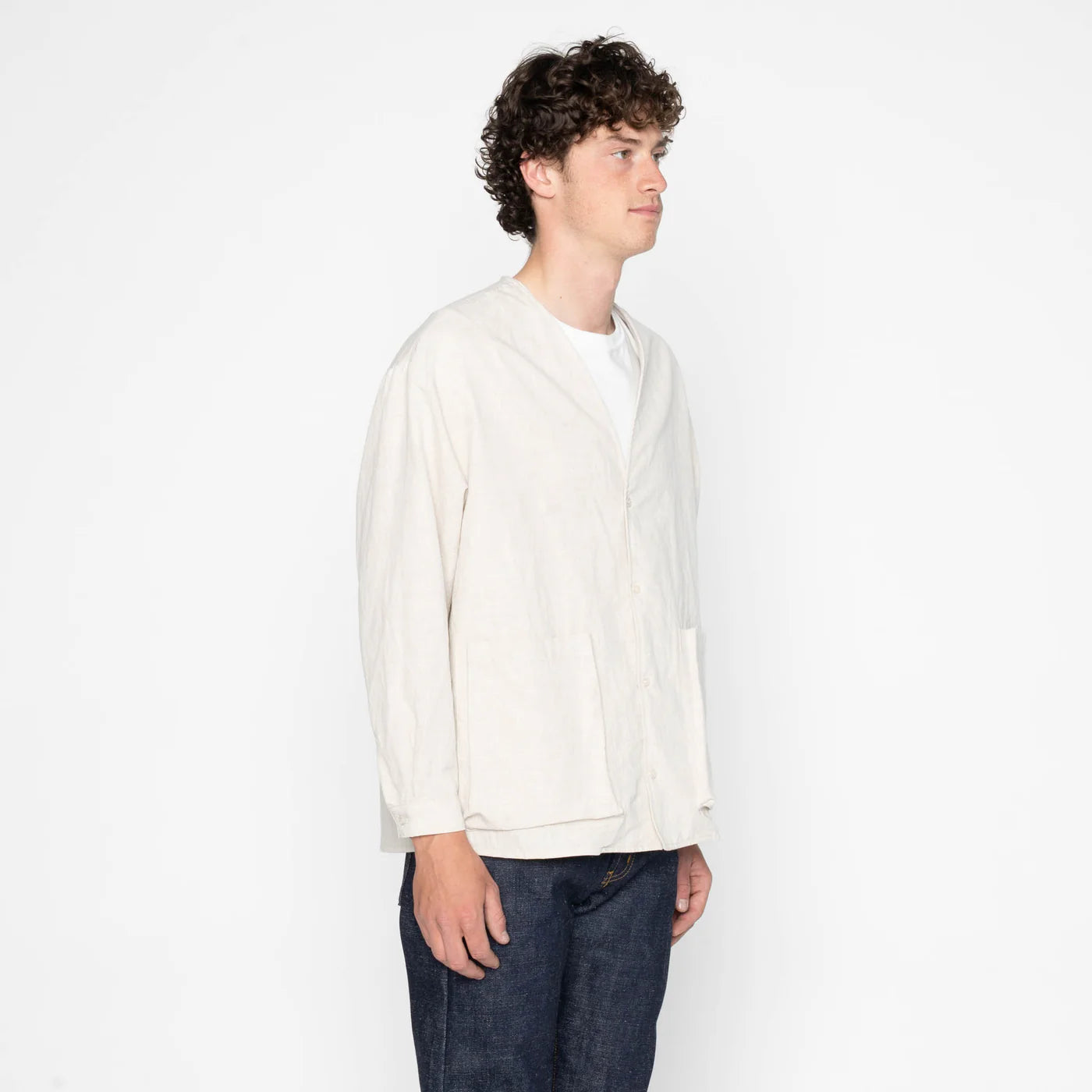 Naked & Famous - Wise Guy Jacket in Linen Blend Denim