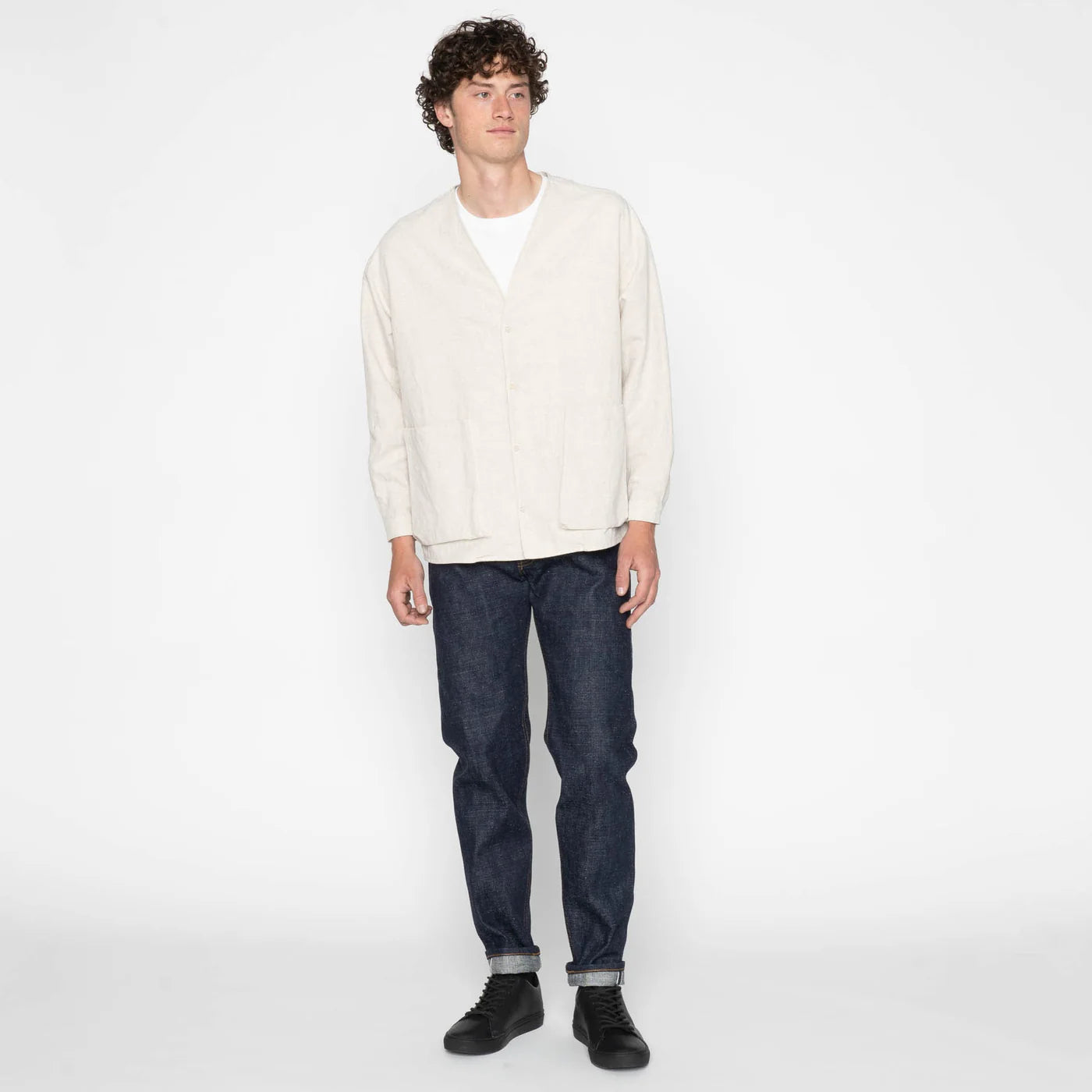 Naked & Famous - Wise Guy Jacket in Linen Blend Denim