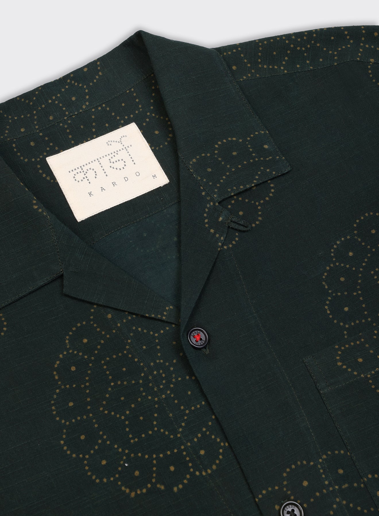 Kardo - Ronen Camp Collar in Mandala Block Print