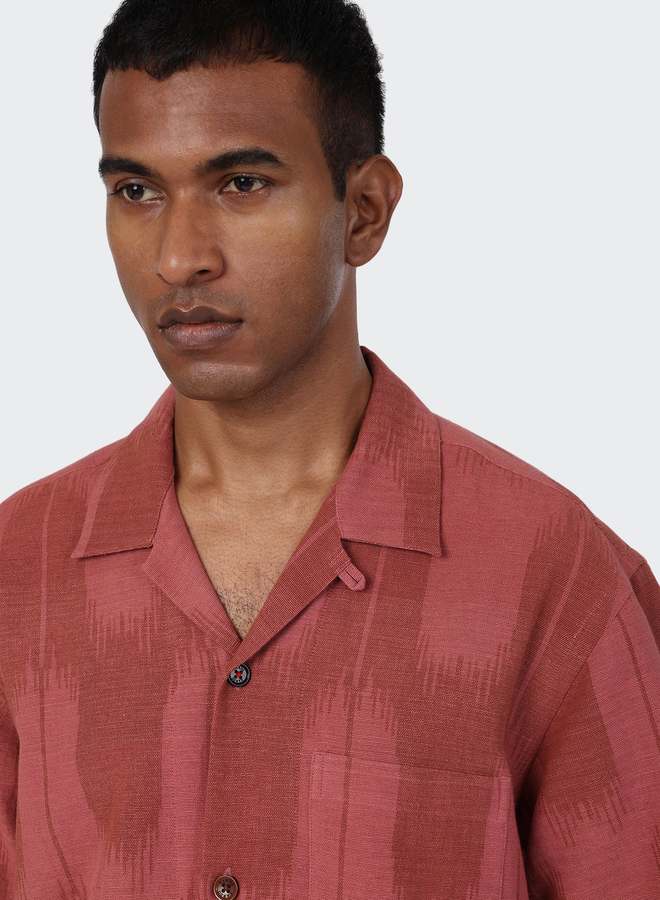 Kardo - Ronen Camp Collar in Handwoven Ikat