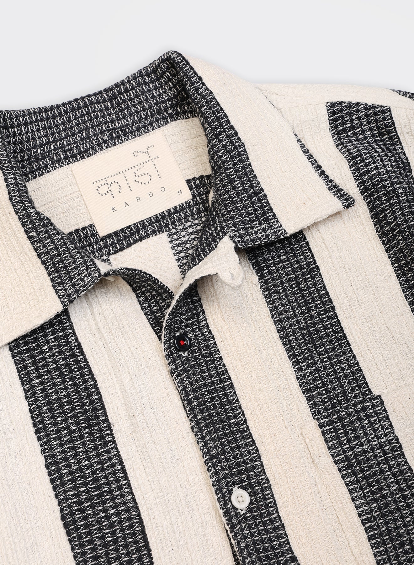 Kardo - Chintan Camp Collar in Handloom Stripe