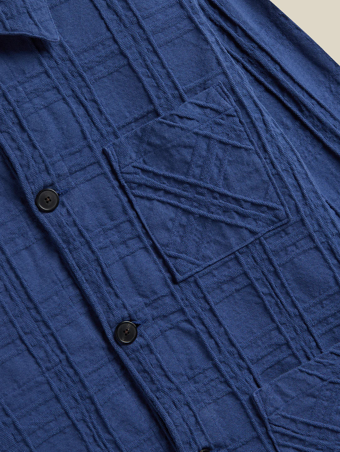 Portuguese Flannel - Legacy Jacket in Blue Embossed Plaid