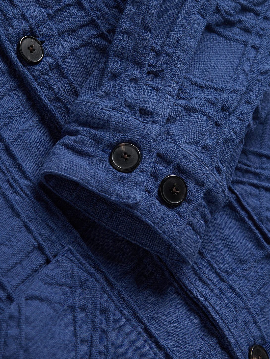 Portuguese Flannel - Legacy Jacket in Blue Embossed Plaid