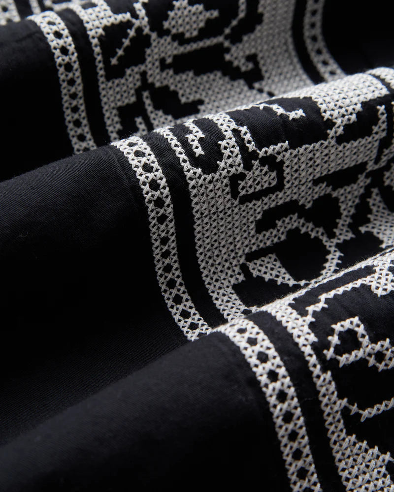 Portuguese Flannel - Cross Stitch in Black