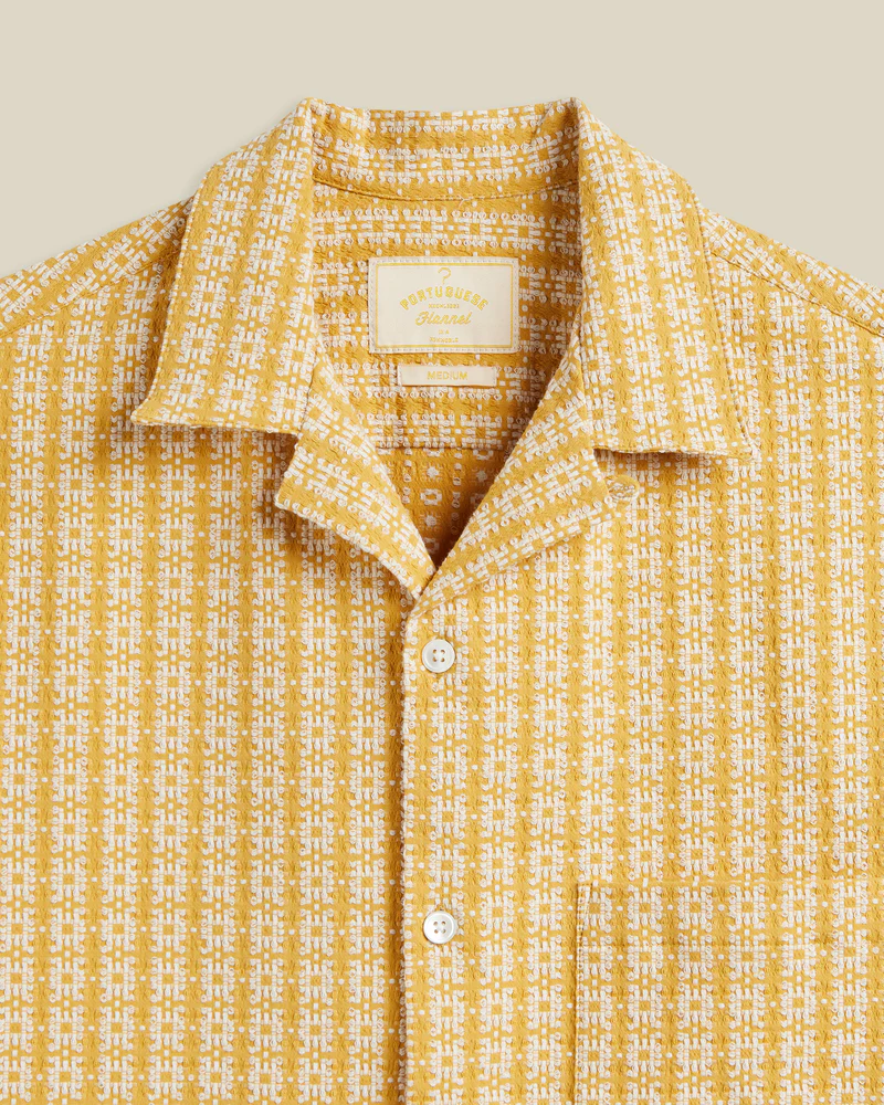 Portuguese Flannel - Polen Camp Collar in Yellow