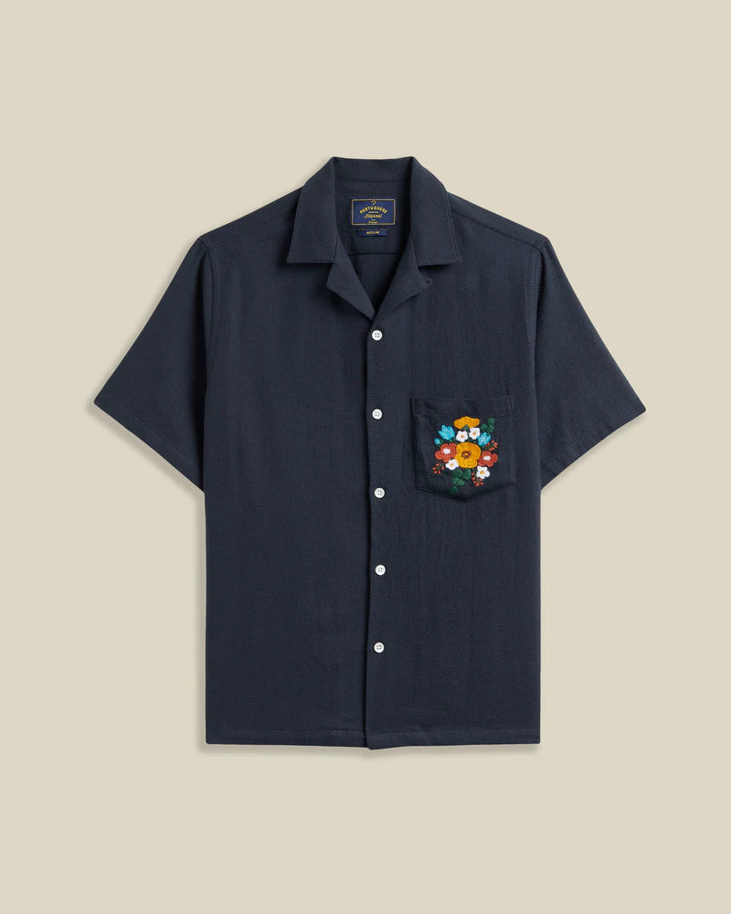 Portuguese Flannel - Embroidery Piquet in Navy