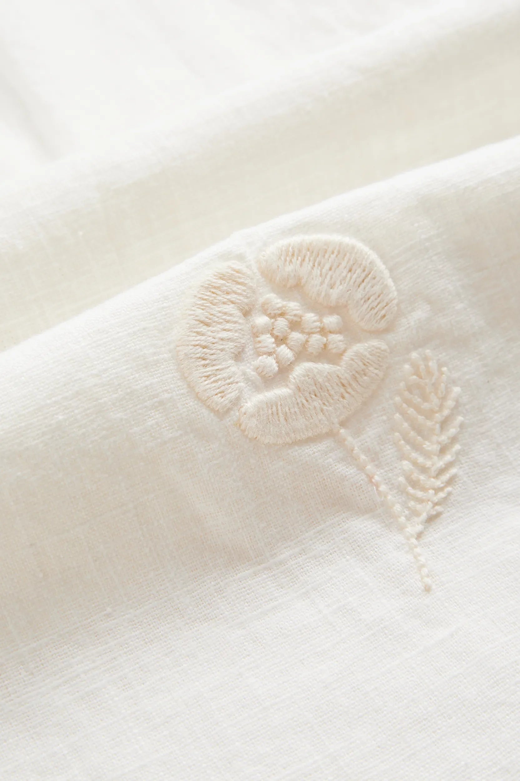 Portuguese Flannel - Embroidery Nature Ramie in Ecru