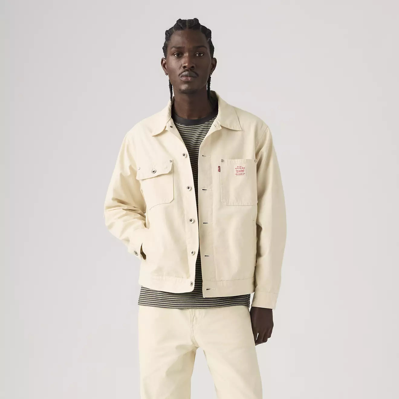 Levi's - Sunrise Trucker Jacket in Undyed Ecru Greige