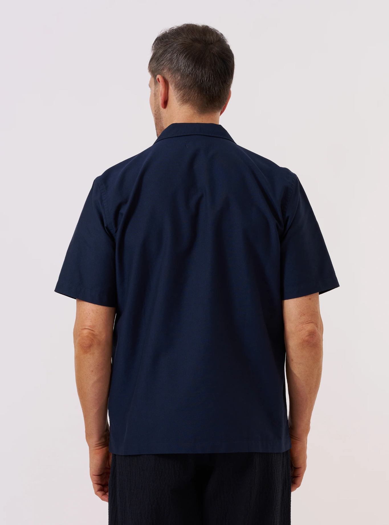 Universal Works - Tropicana Shirt in Navy Classic Oxford