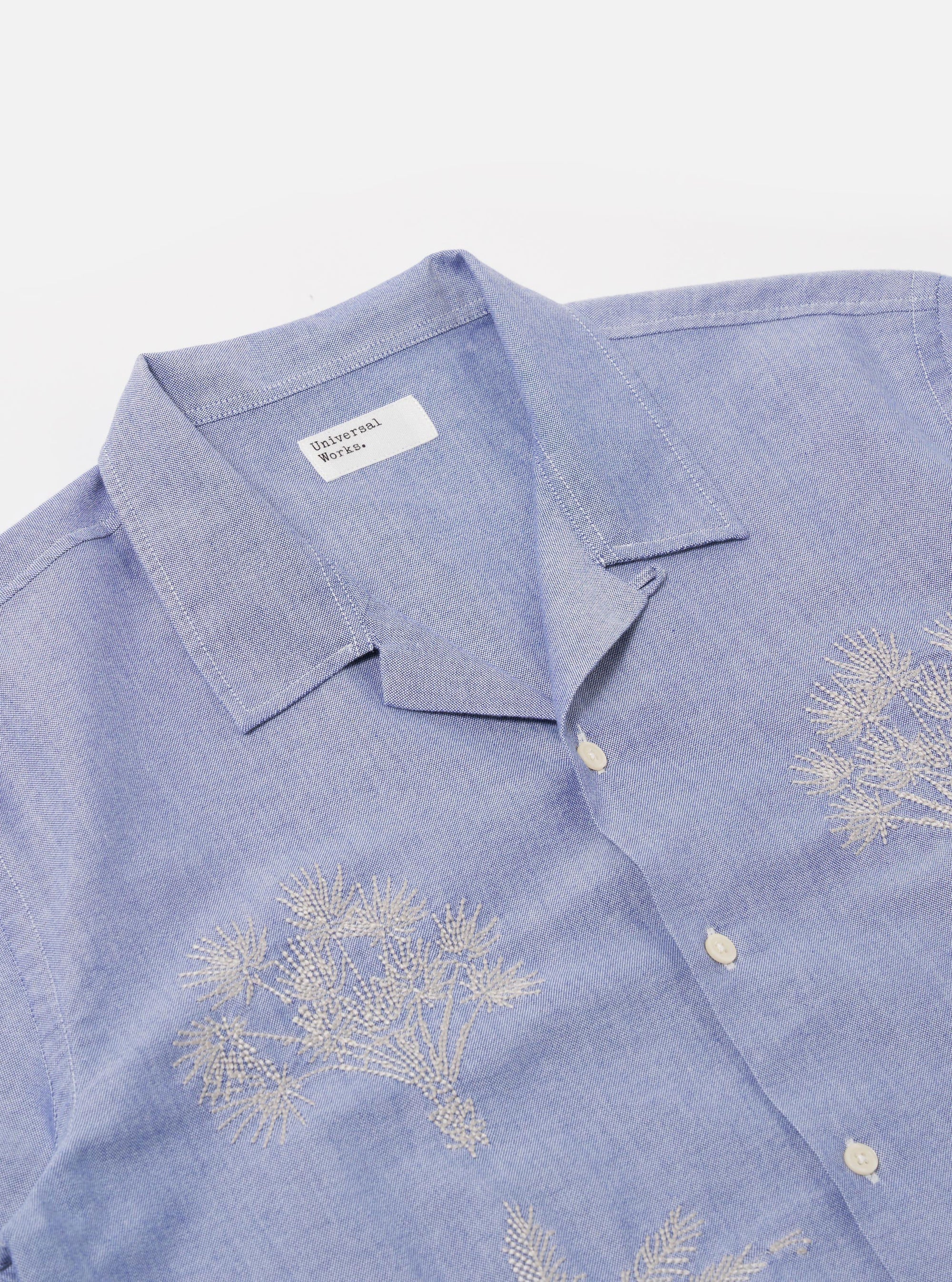 Universal Works - Road Trip Shirt in Blue Oxford Shirting
