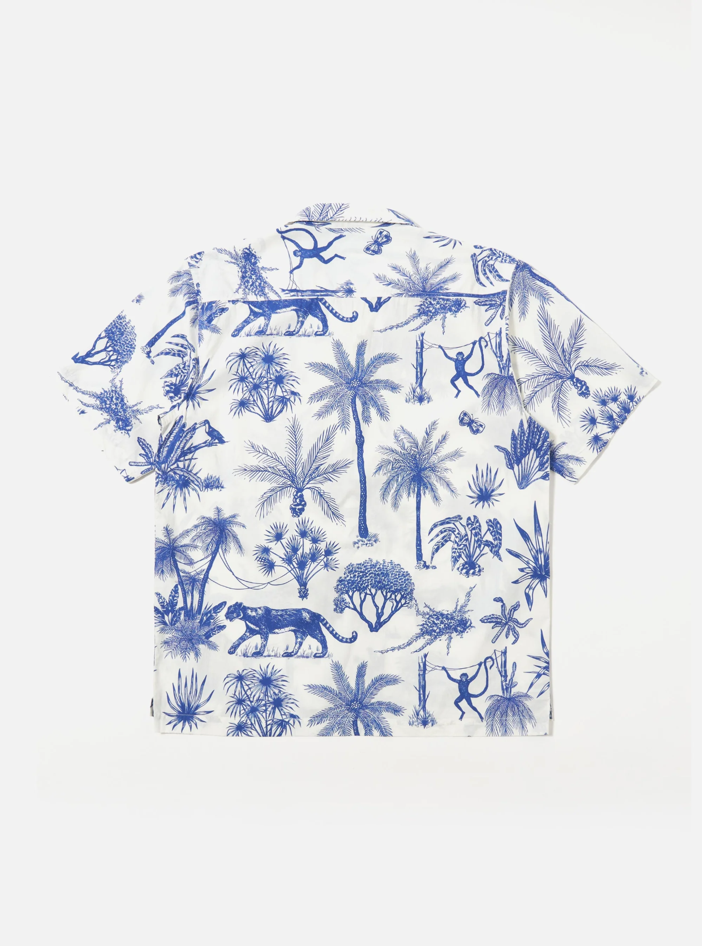 Universal Works - Camp Shirt in White Jungle Toile Poplin