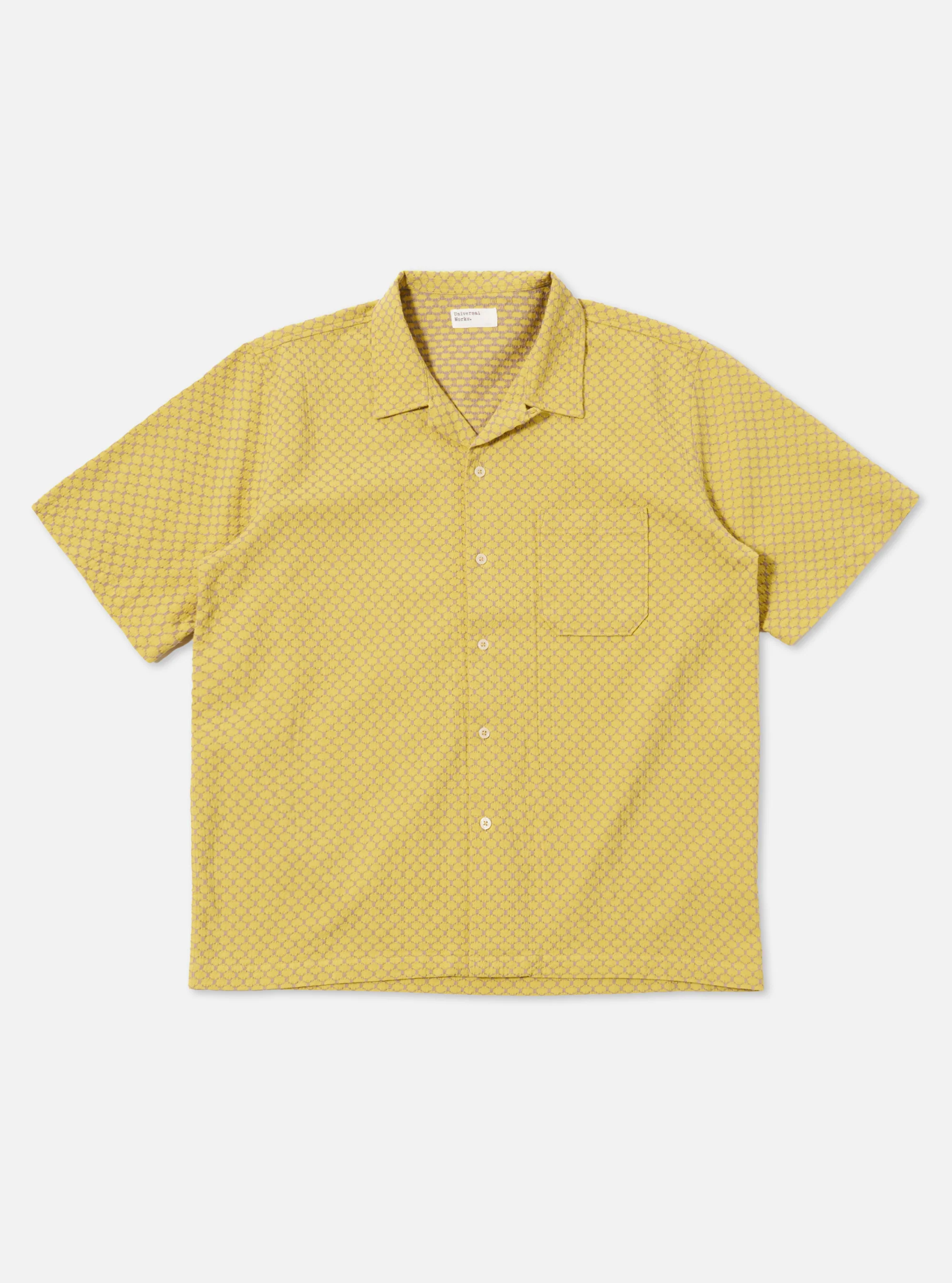 Universal Works - Road Shirt in Yellow Mykonos Cotton