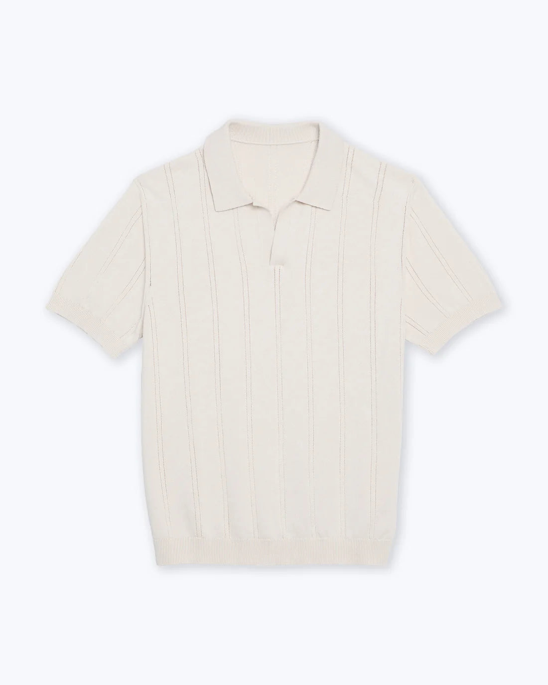 Alex Crane - Lolo Drop Needle Sweater Polo in Shell