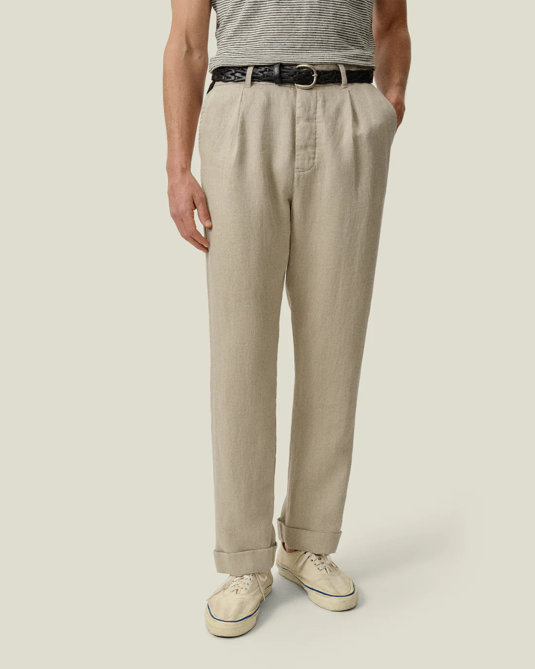 Alex Crane - Alta Trouser in Natural Twill