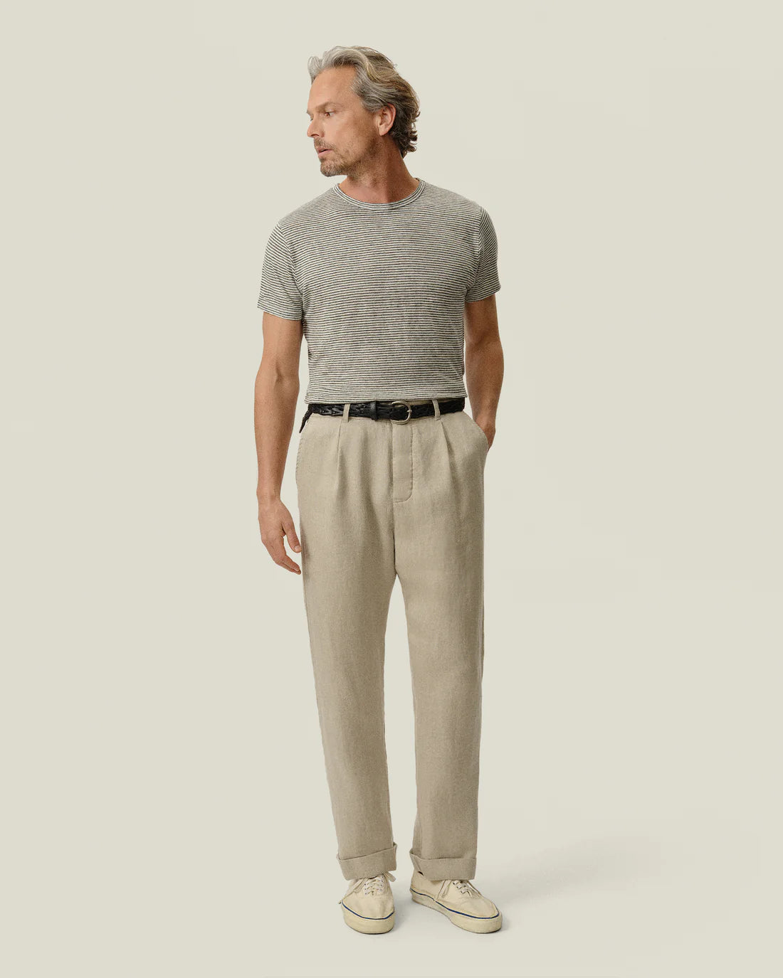Alex Crane - Alta Trouser in Natural Twill