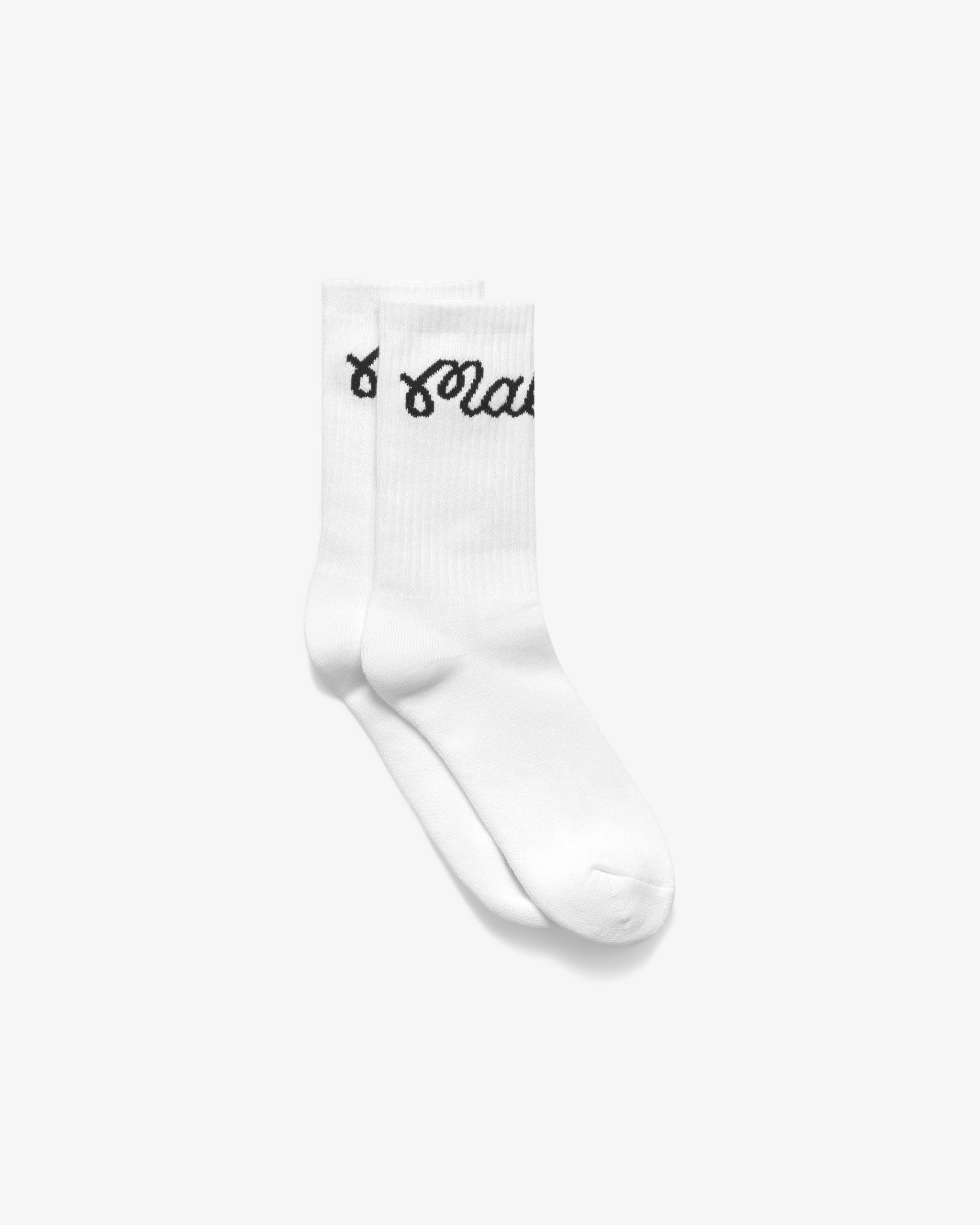 Malbon - Bon Script Sock in White