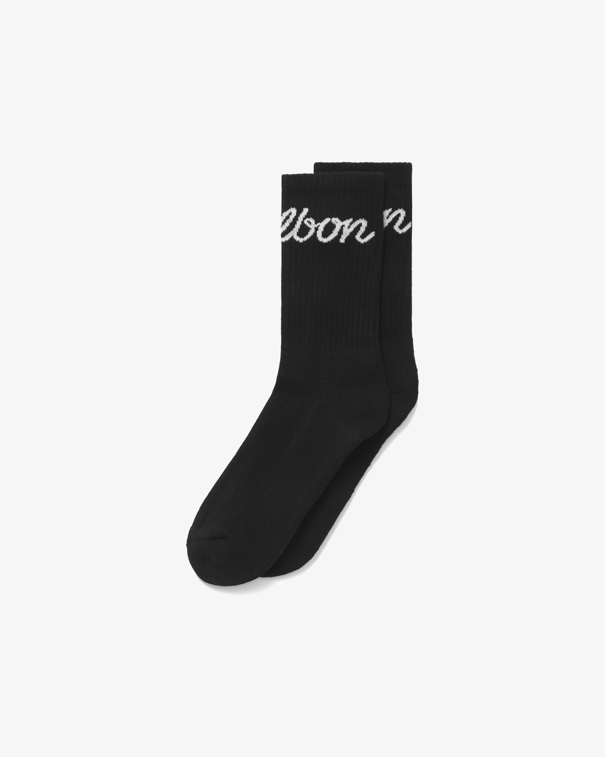 Malbon - Bon Script Sock in Black