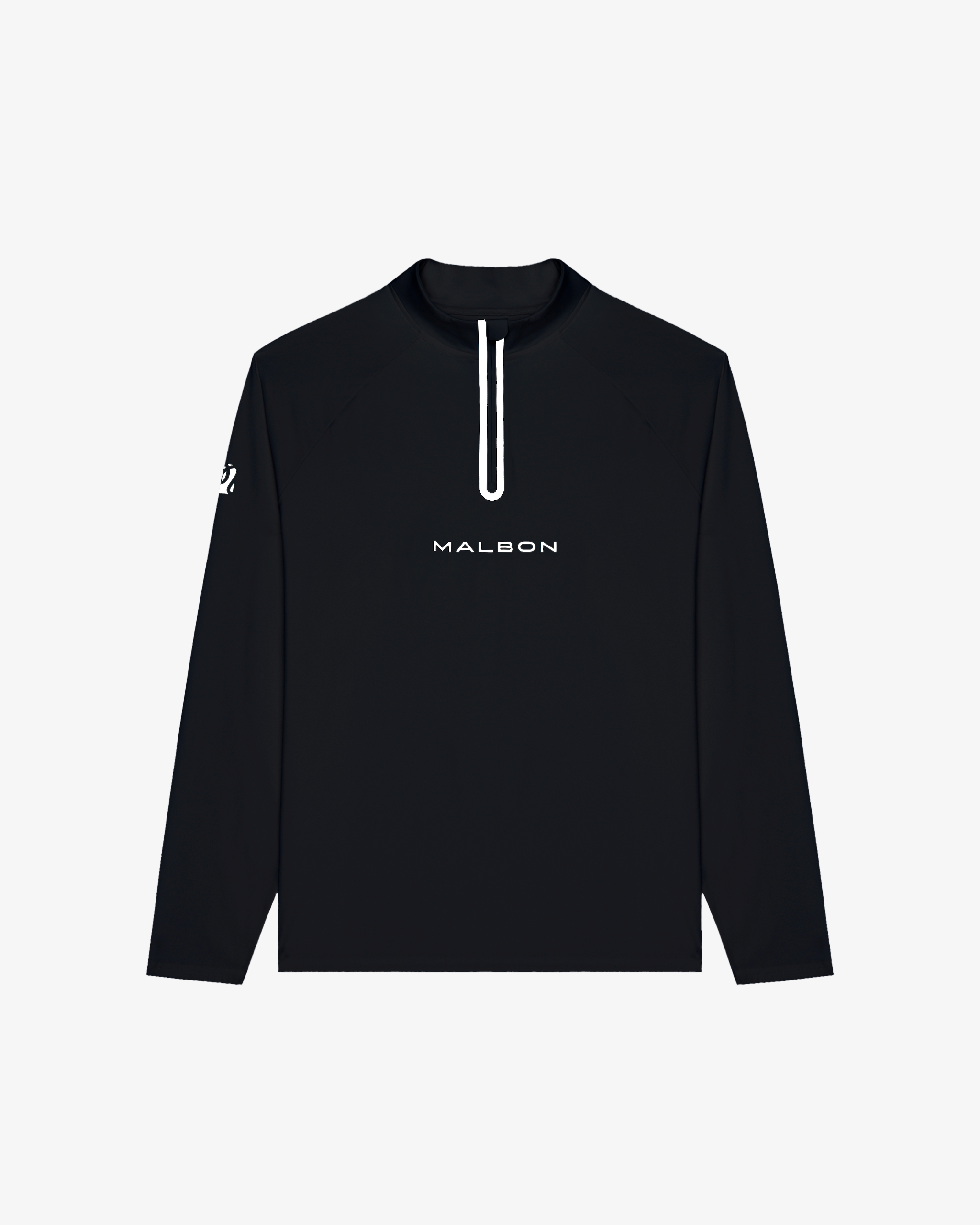Malbon - Performance Raglan Quarter Zip in Black