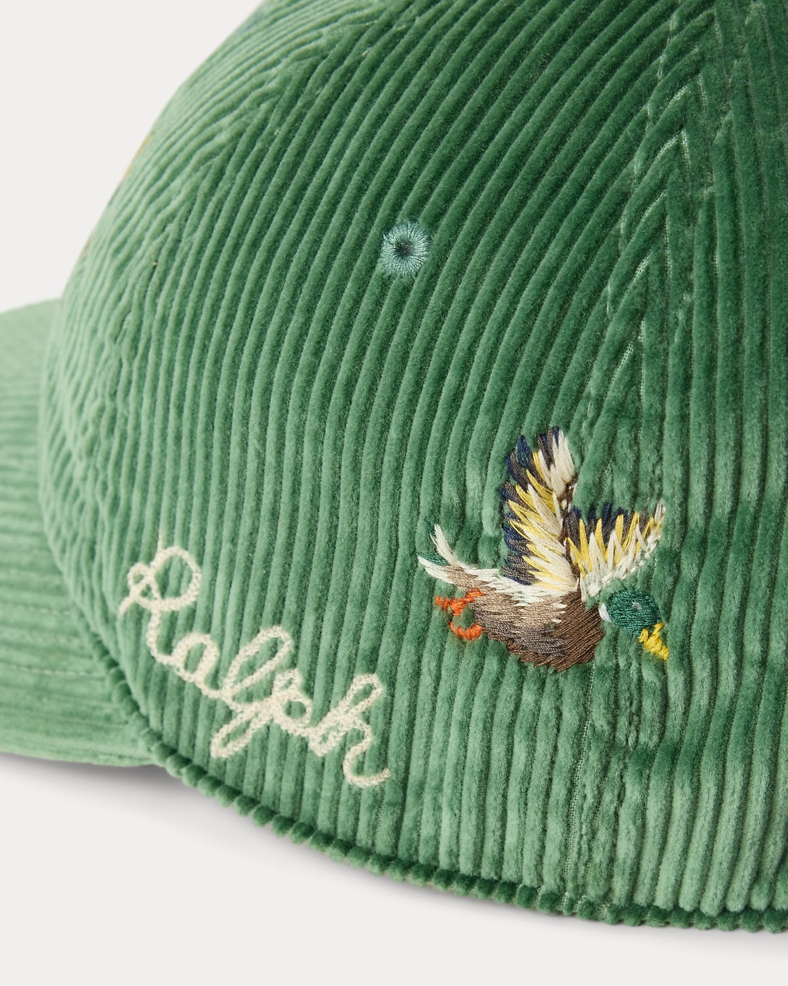 Polo Ralph Lauren - Duck-Embroidered Corduroy Ball Cap in Green