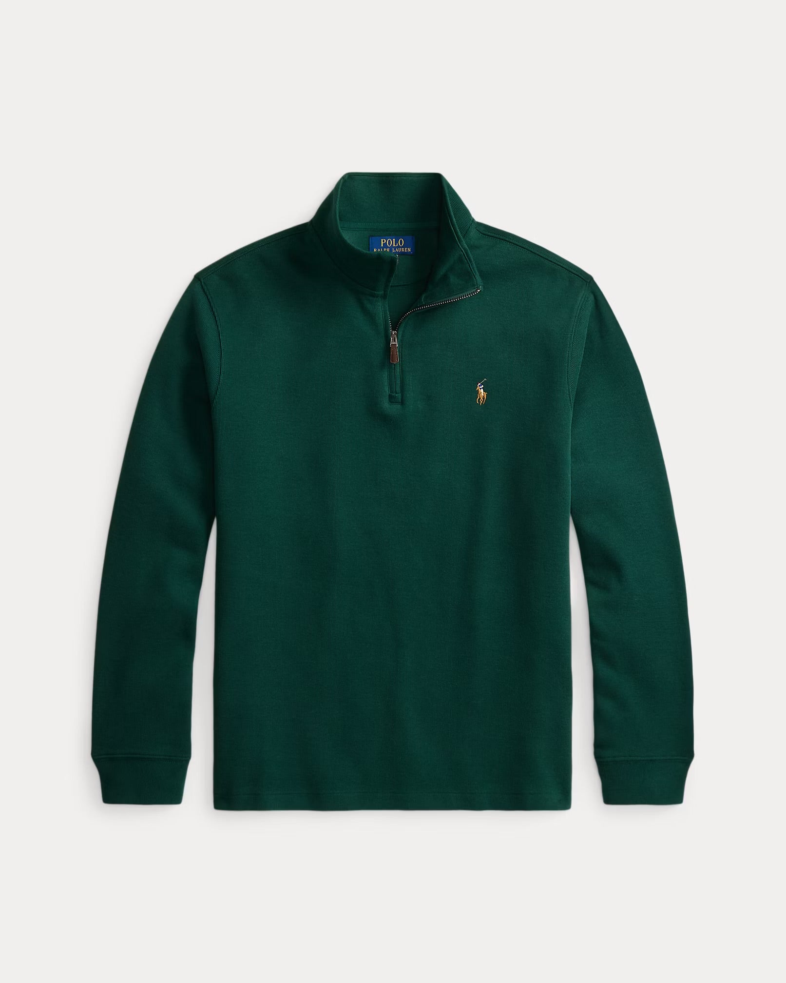 Polo Ralph Lauren - Estate-Rib Quarter-Zip Pullover in Moss Agate