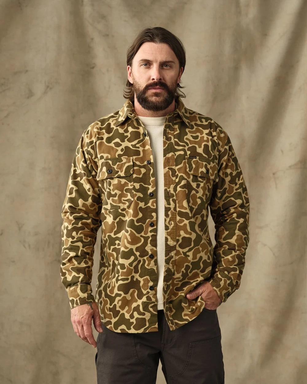 Filson - Field Flannel Shirt in Buckskin Camo