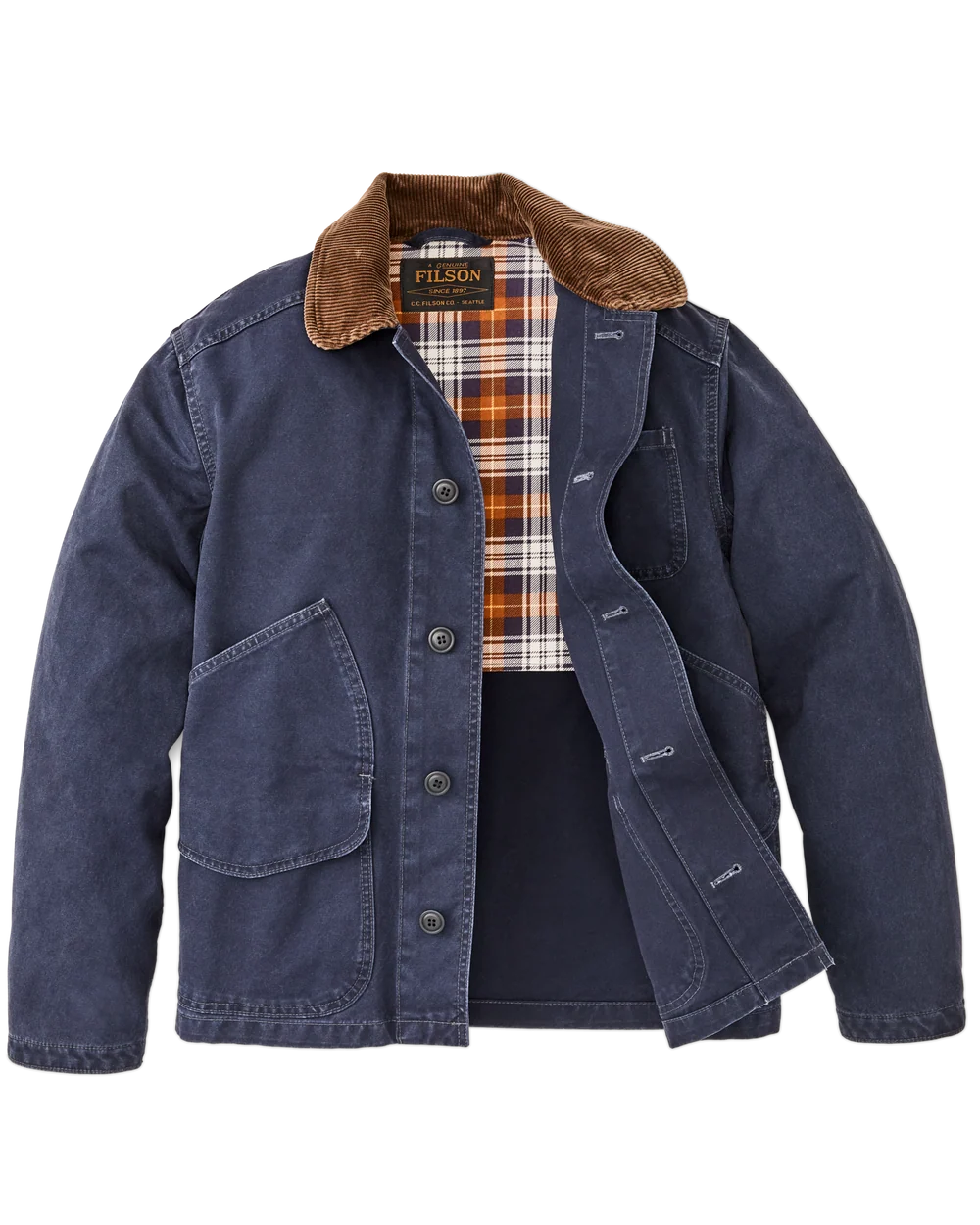 Filson - Canvas Outfitter Jacket in Blue Mussel
