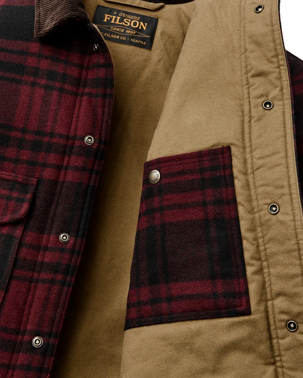 Filson - Spokane Insulated Cruiser in Port/Black Plaid