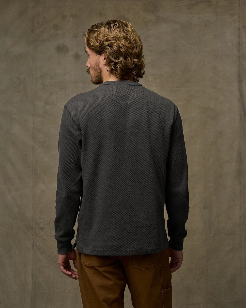 Filson - Waffle Knit Thermal Crewneck in Faded Black