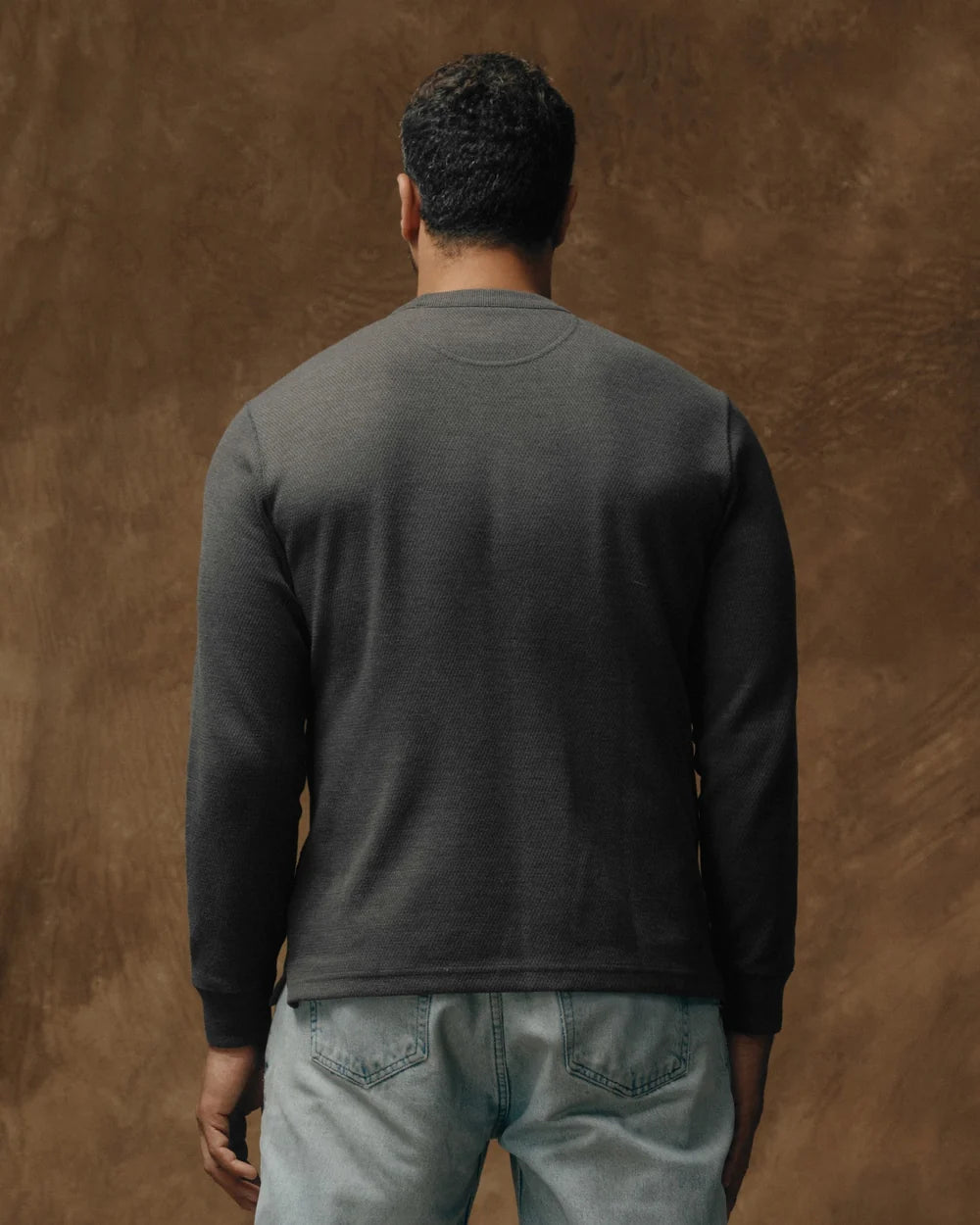 Filson - Waffle Knit Thermal Crewneck in Charcoal