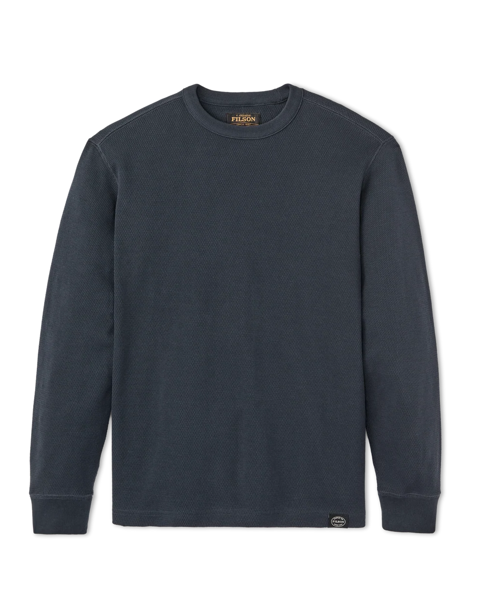 Filson - Waffle Knit Thermal Crewneck in Blue Mussel