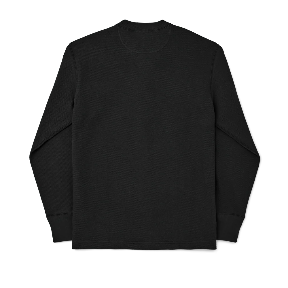 Filson - Waffle Knit Henley in Faded Black