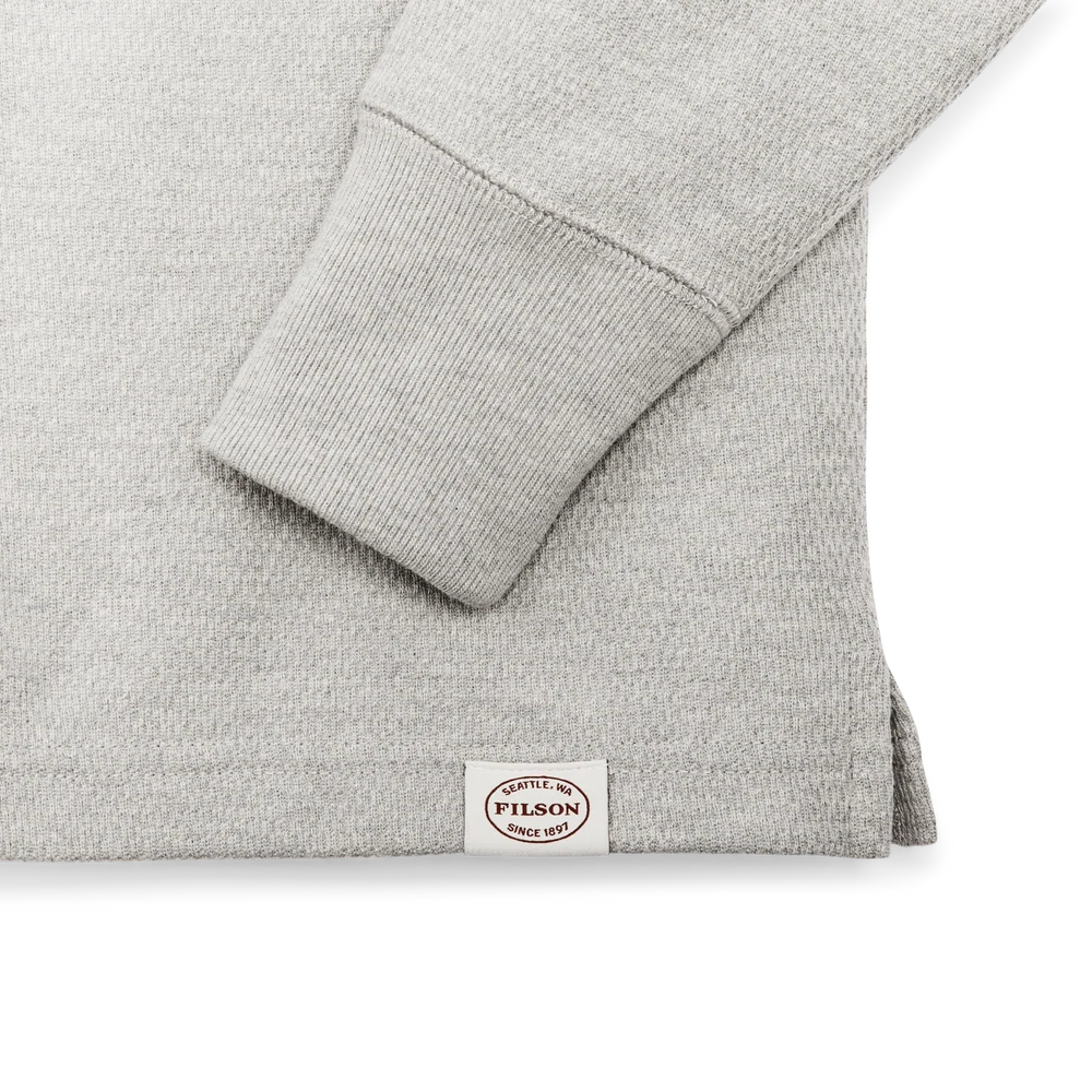 Filson - Waffle Knit Henley in Heather Grey