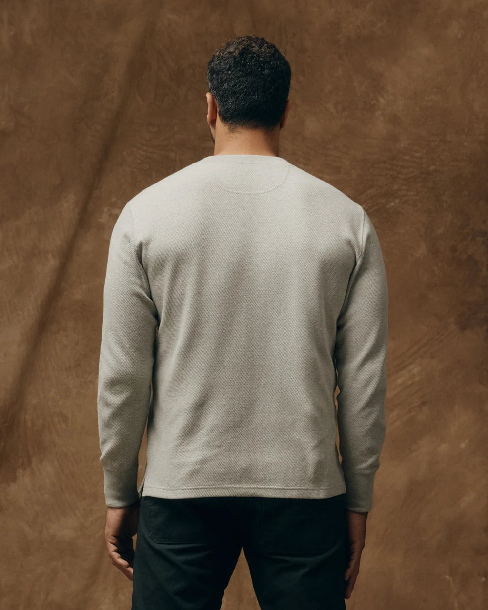 Filson - Waffle Knit Henley in Heather Grey