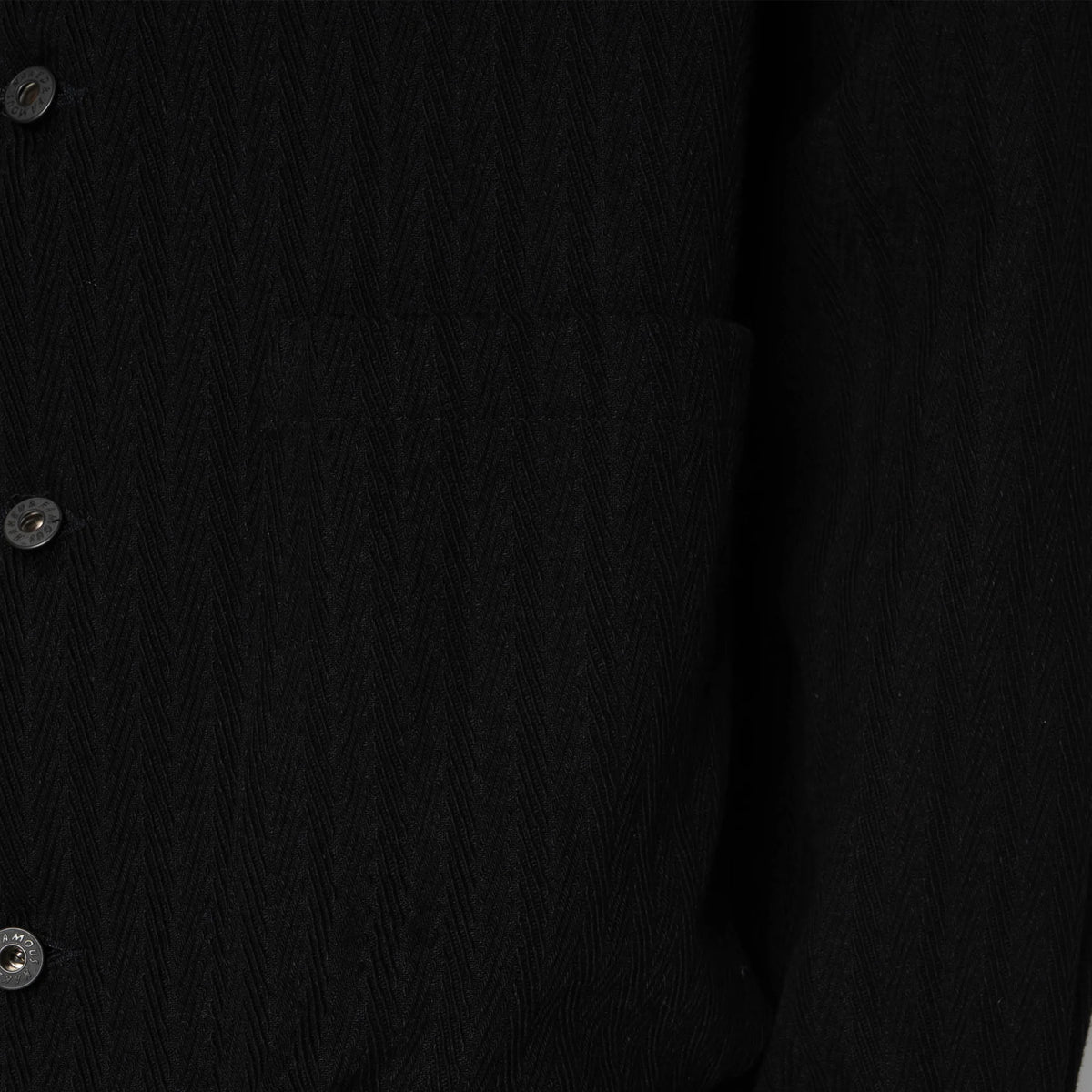 Naked & Famous Denim - Wise Guy Shirt in Black Sugiaya