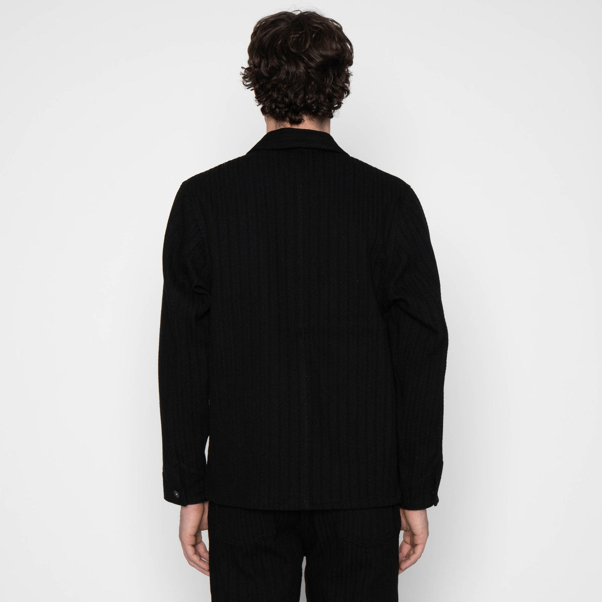 Naked & Famous Denim - Chore Coat in Black Sugiaya