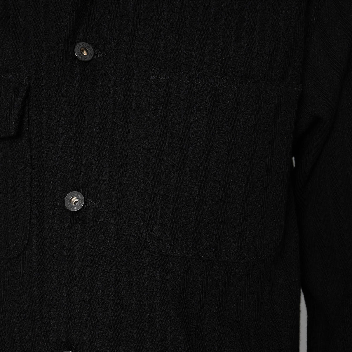 Naked & Famous Denim - Chore Coat in Black Sugiaya