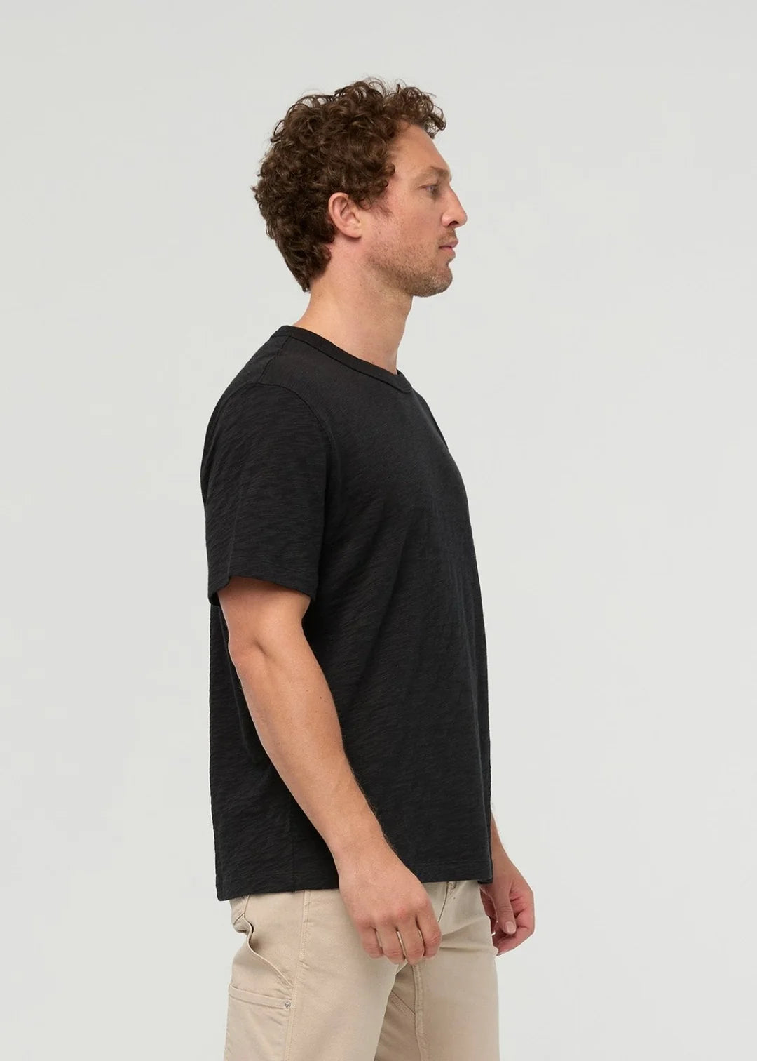 Duer - Midweight Slub Jersey Tee in Black